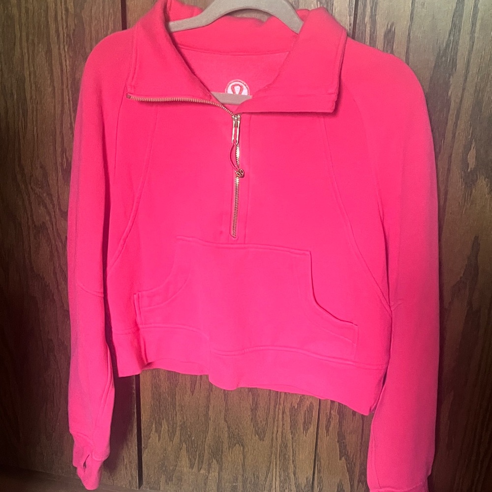 Lululemon Athletica Bright Pink Half-Zip Hoodie